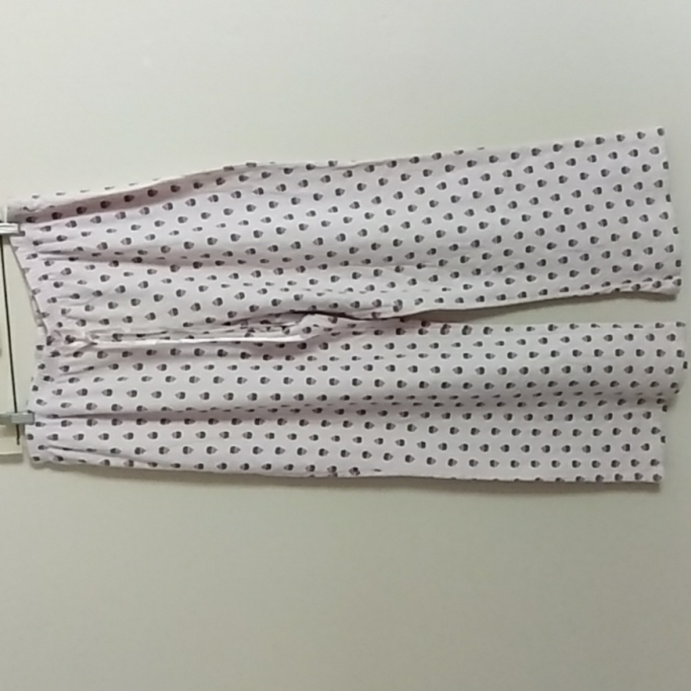 Croft & Barrow Lounge Pants Very Pale Pink with Cupcake Pattern SZ XL